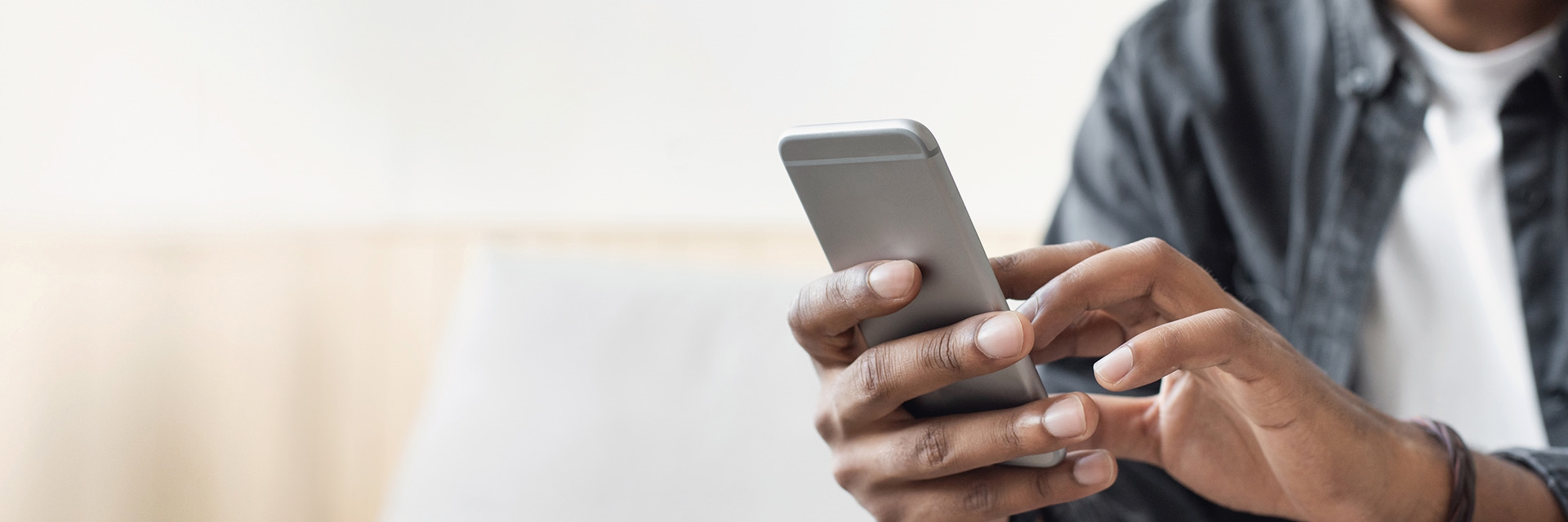 A man holding a phone